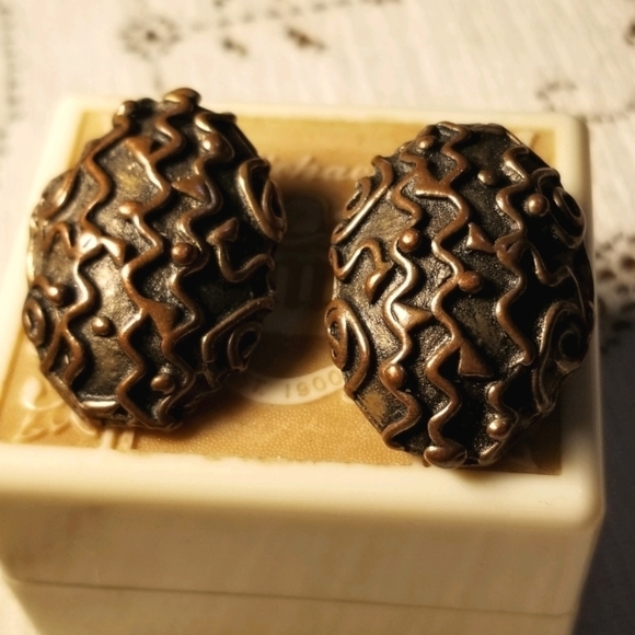 RARE BRUTALIST KATHLEEN Mailliard Earrings - Picture 3 of 5